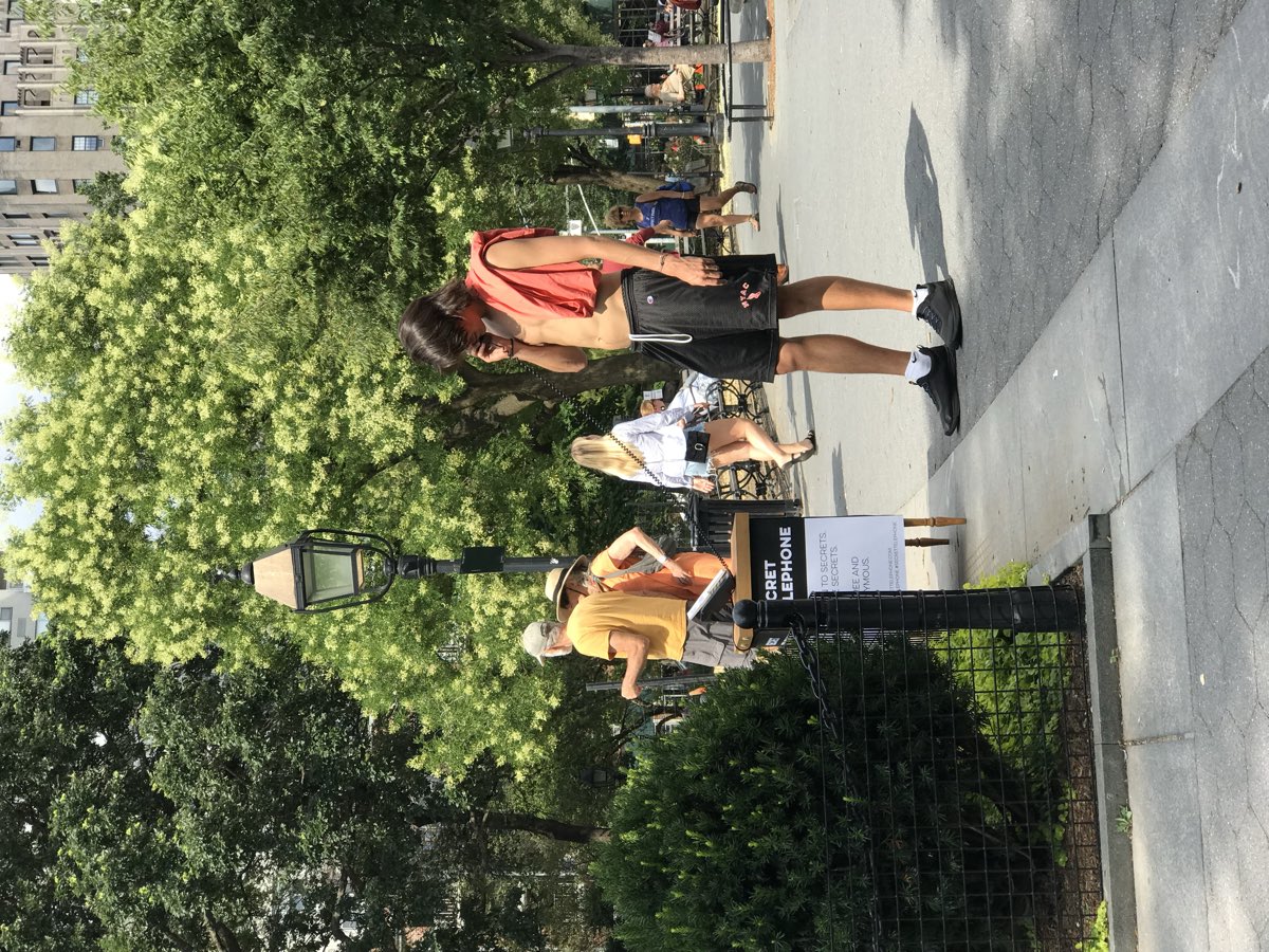 The Secret Telephone installed in a public space