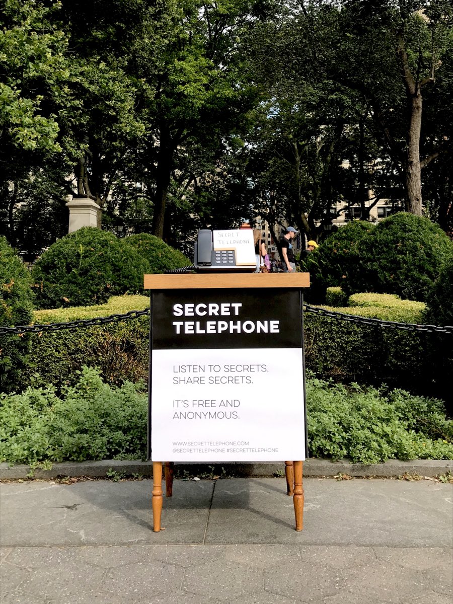 The Secret Telephone installed in a public space
