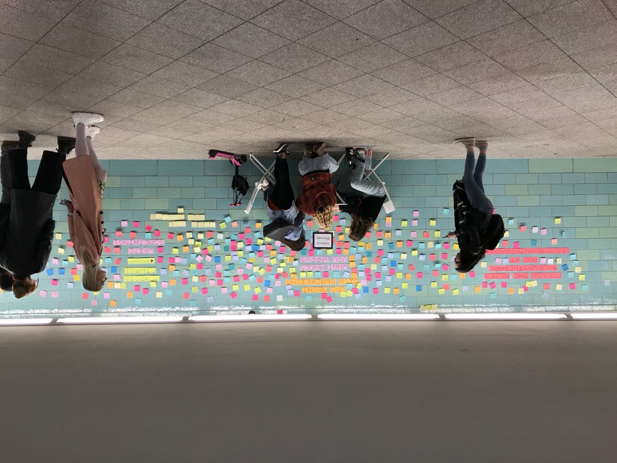 Subway Therapy — sticky notes and conversations in public space